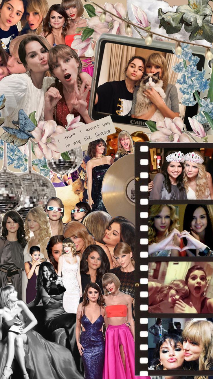 736x1308 taylena #taylor #selenagomez #taylorswift #shuffleaday #collage #shuffle