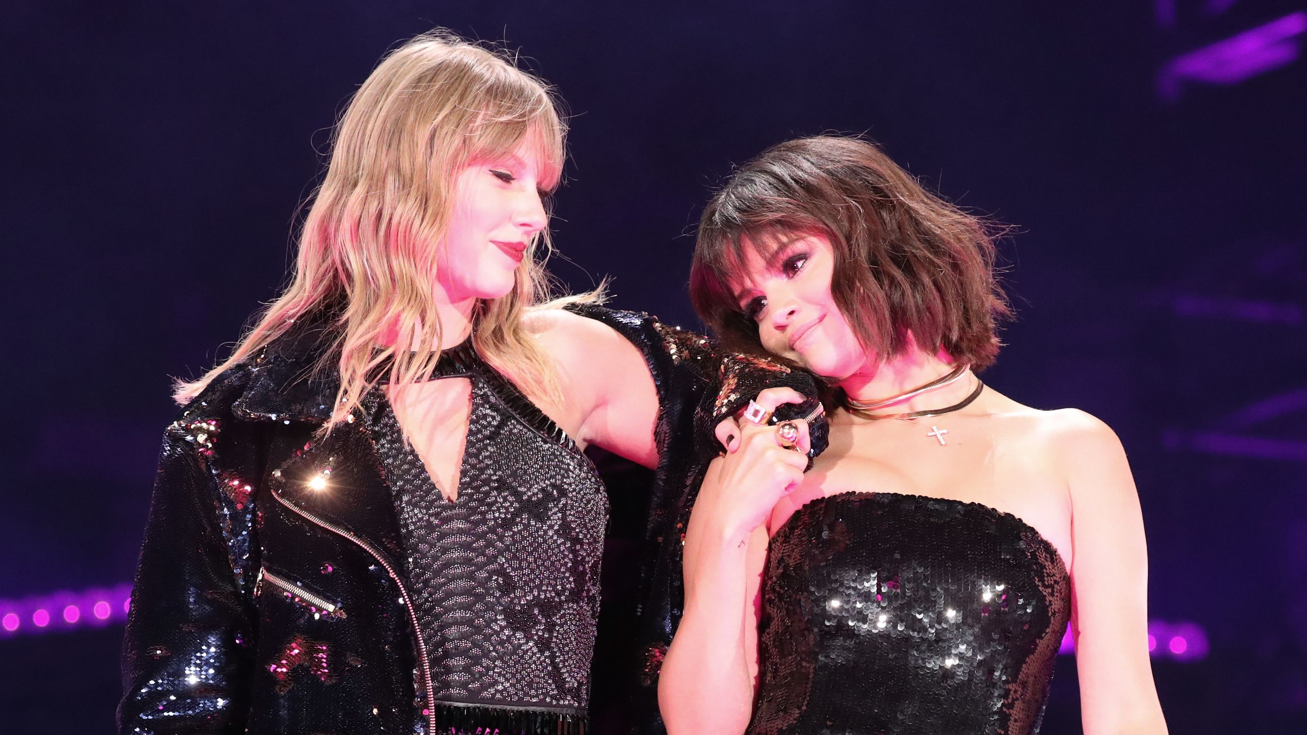 2560x1440 Taylor Swift and Selena Gomez on Their Undying Support and Friendship
