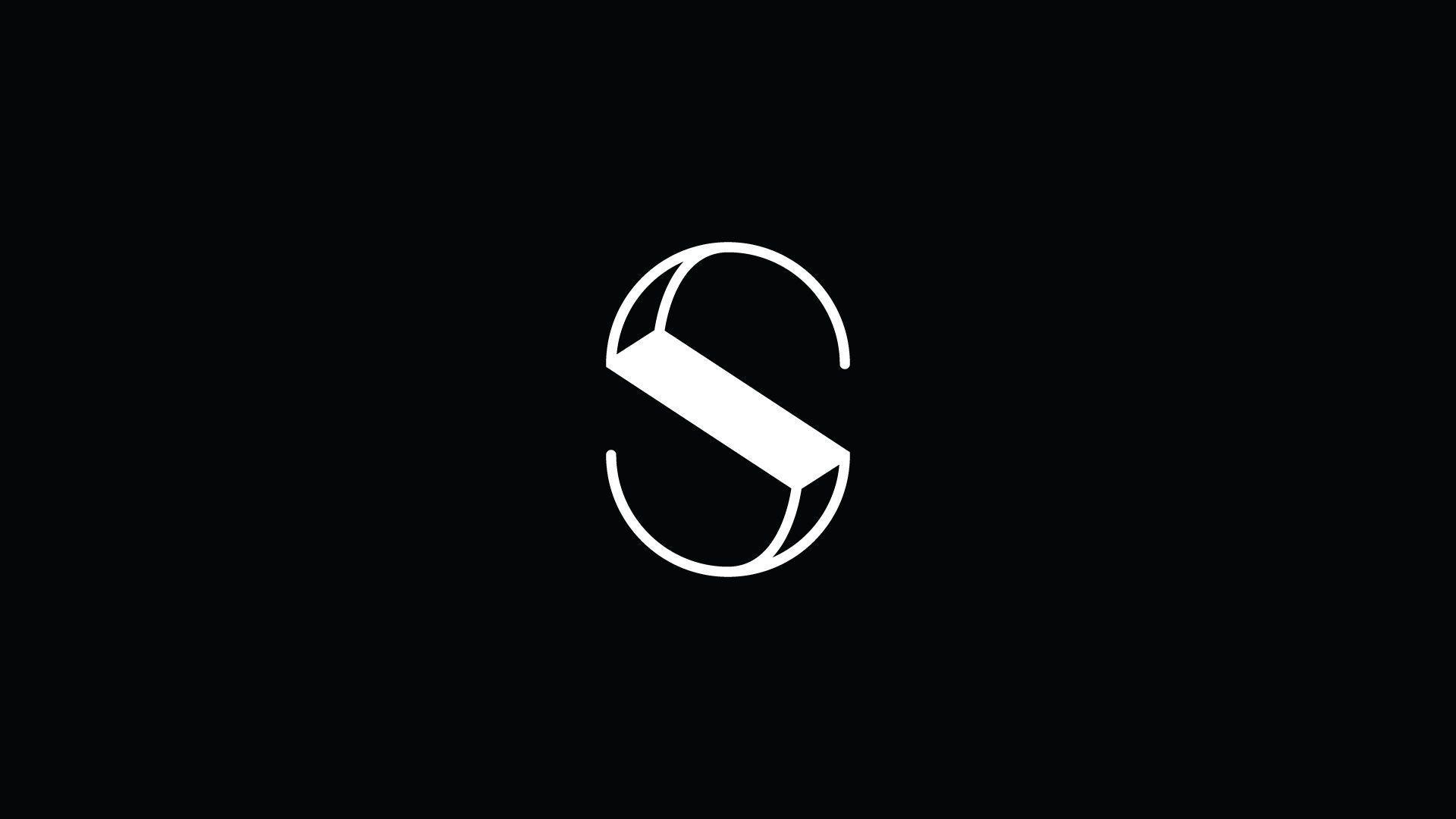 1920x1080 Black Letter S Logo