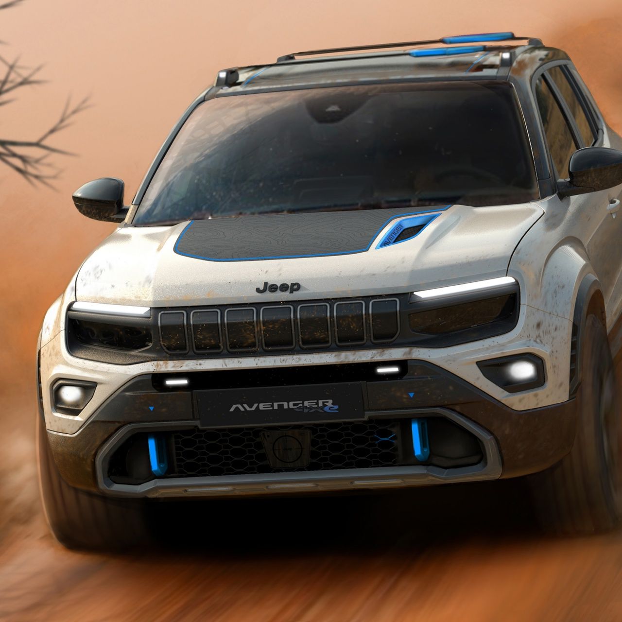 1280x1280 Jeep Avenger 4x4 Concept Wallpaper 4K, Off Road SUV