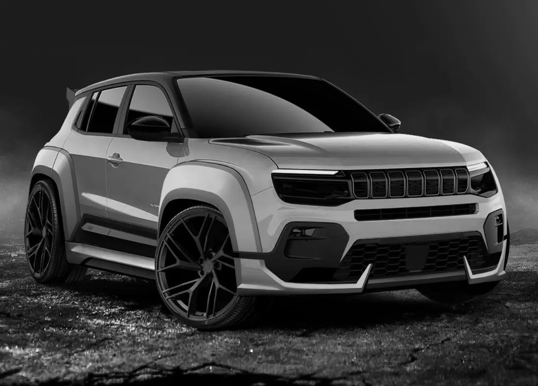 1098x788 Pocket Sized Jeep Avenger SUV Digitally Reveals How Easily It Can Throw A Widebody Punch
