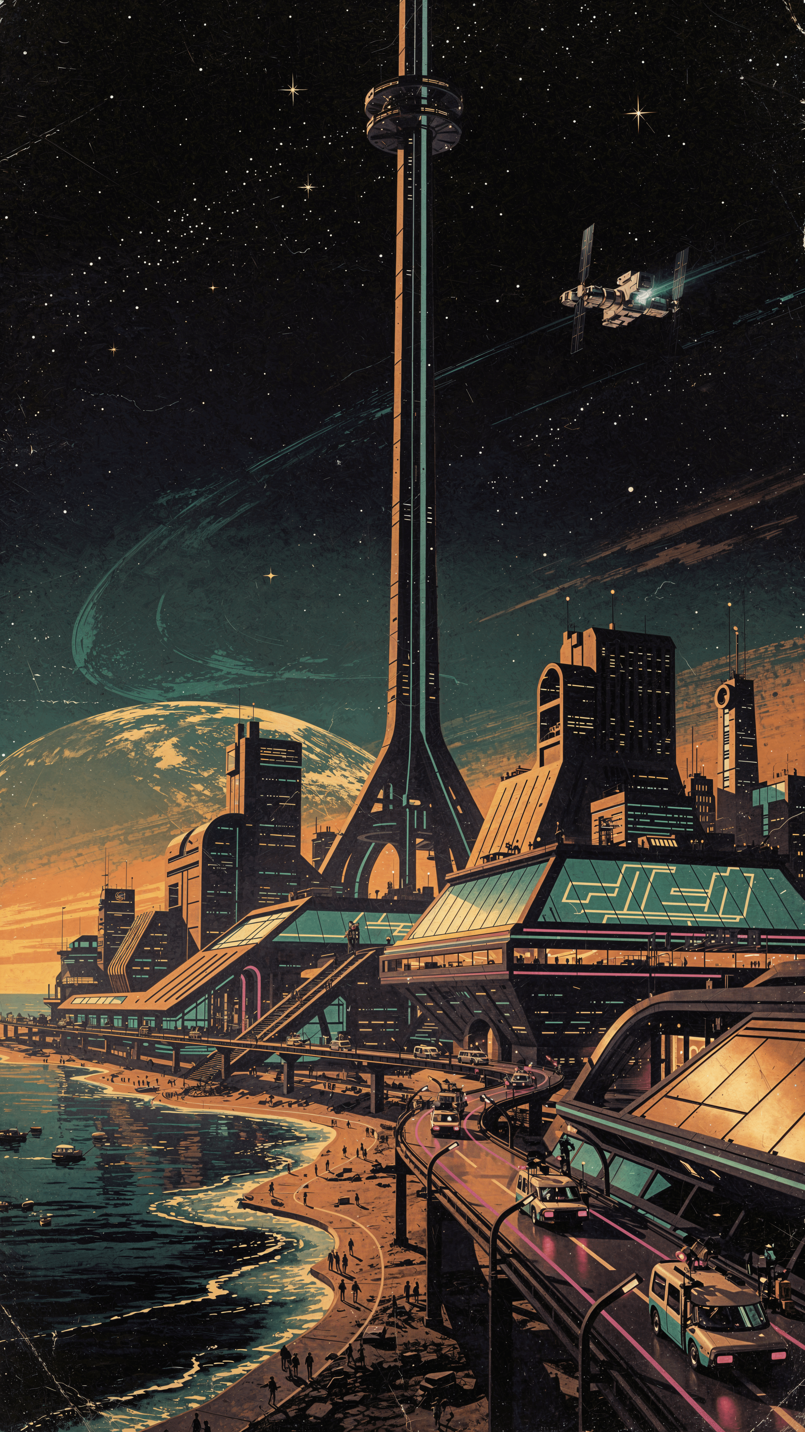 2592x4608 Futuristic City Phone Wallpaper and iPhone Background: Free HD Download