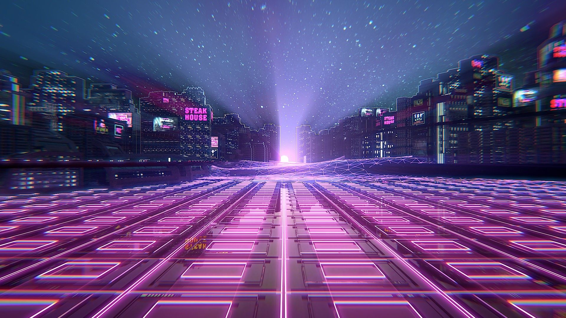 1920x1080 Retro Sci Fi City