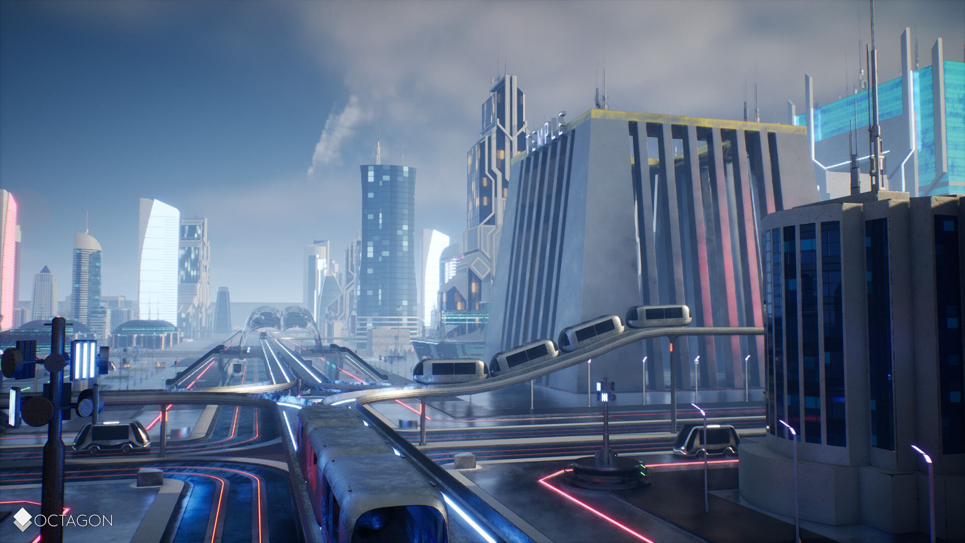 1920x1080 Retro Futuristic Sci Fi City