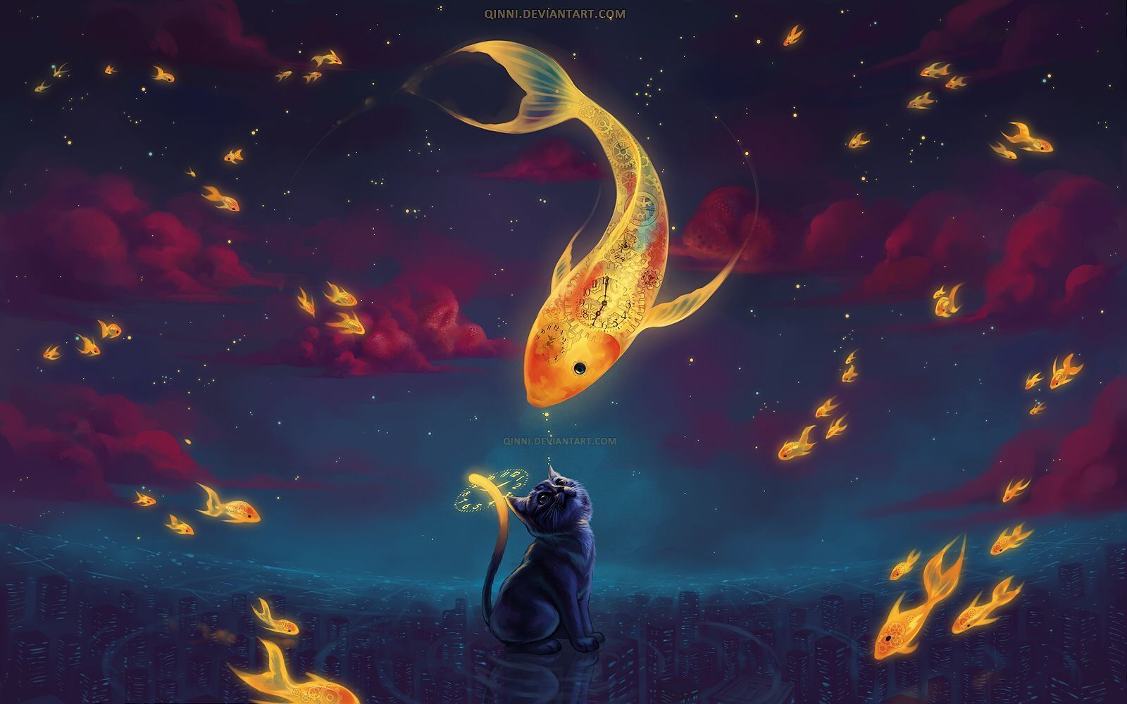 1600x1000 Cat Art Wallpaper