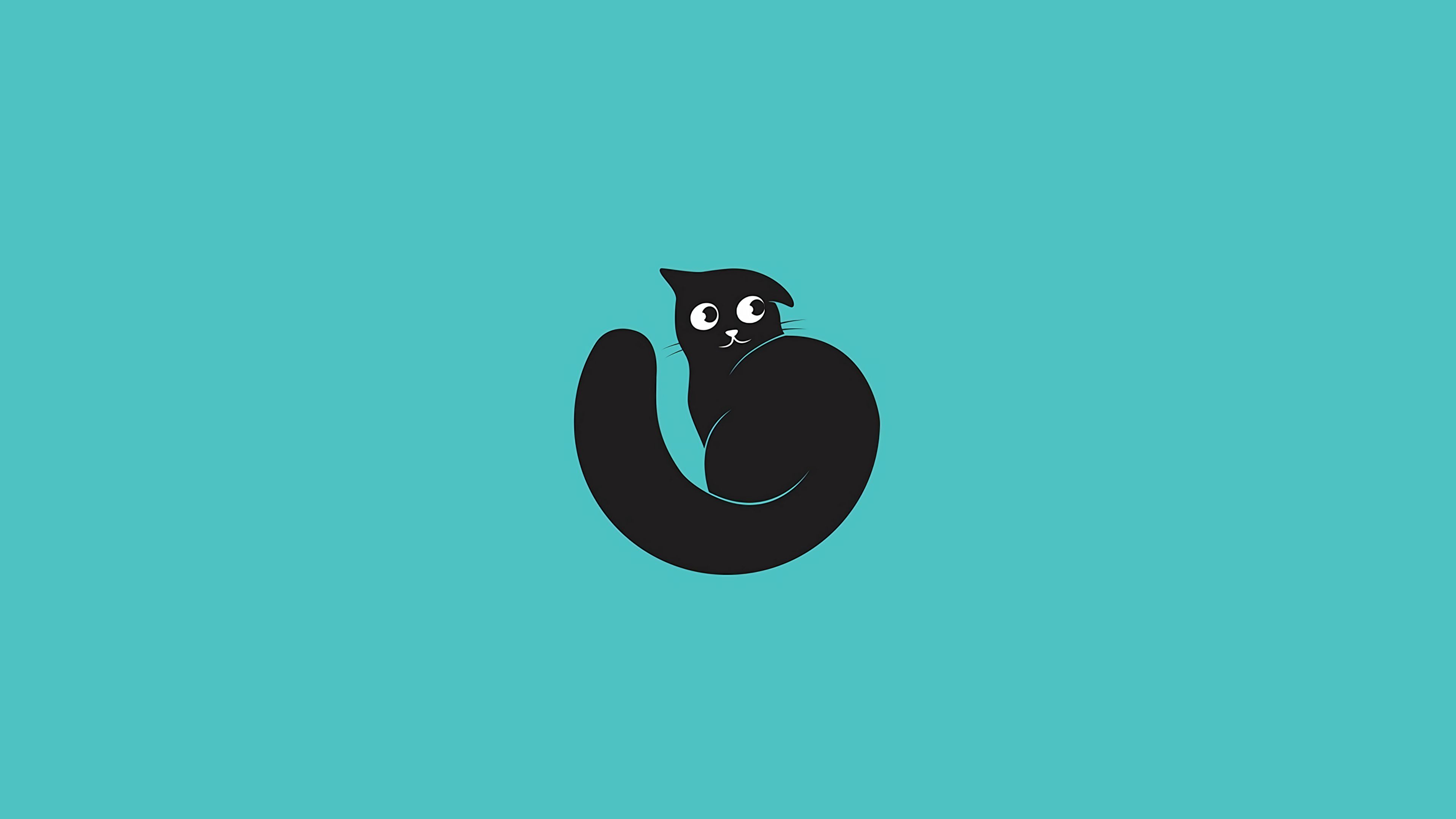 3840x2160 Download wallpaper 3840x2160 cat, art, vector, minimalism 4k uhd 16:9 HD background