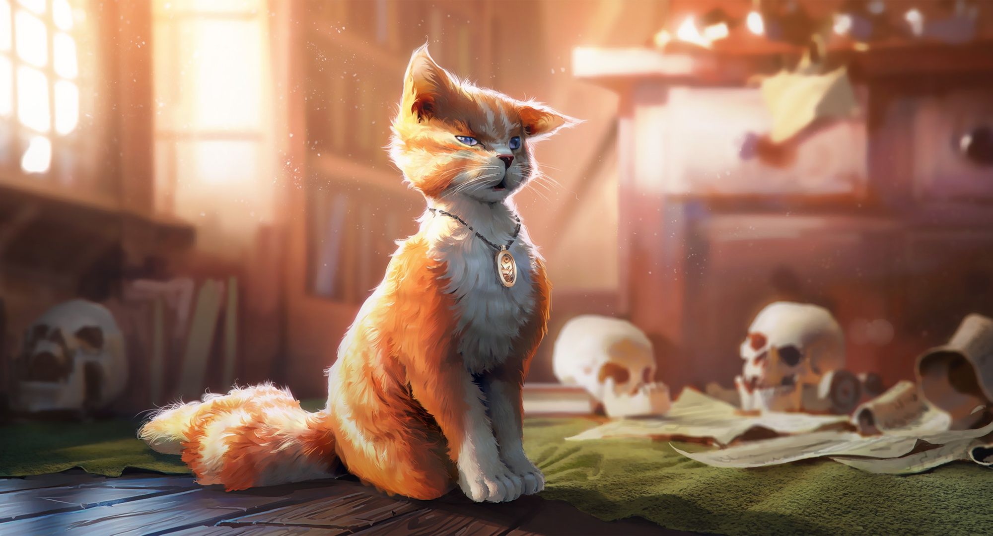 2000x1080 Wallpaper cat, cat, figure, art, cat, art, Illustration, Characters for mobile and desktop, section арт, resolution 2000x1080
