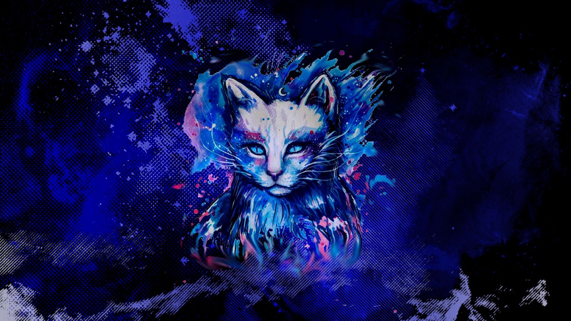 1920x1080 Fantasy cat