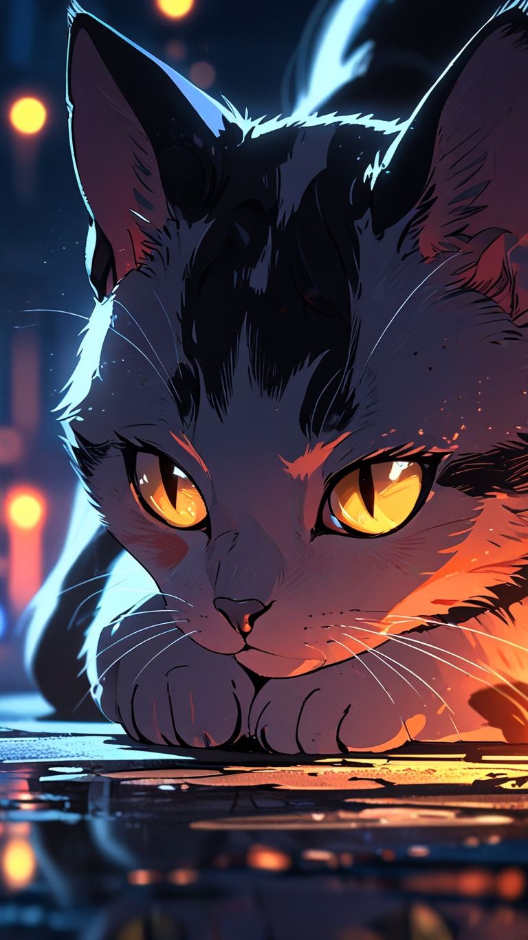 768x1368 Wallpaper Cat For Mobile 4k's Ko Fi Shop