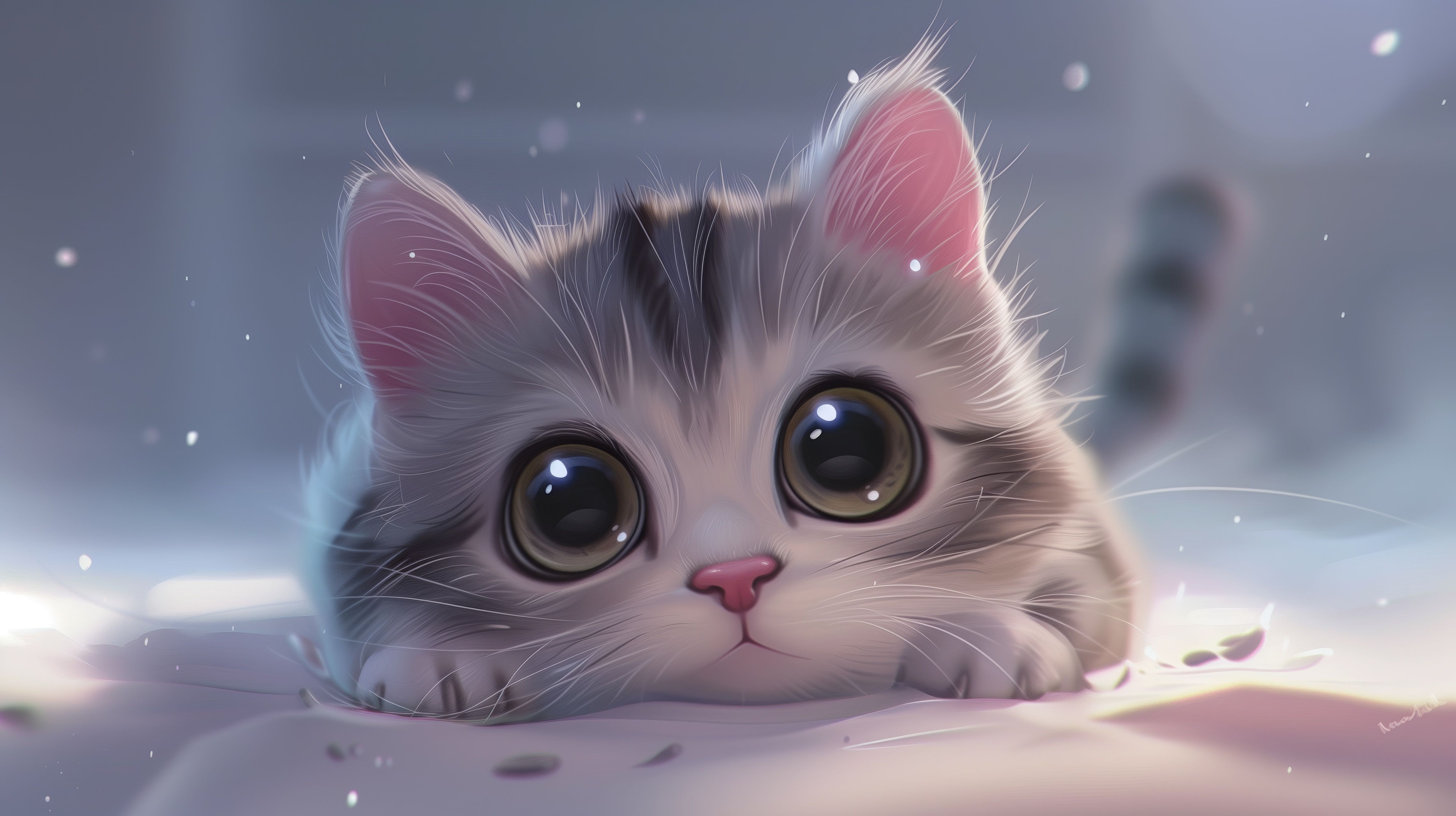 4630x2595 Cute Cat: Adorable 4K Ultra HD Wallpaper