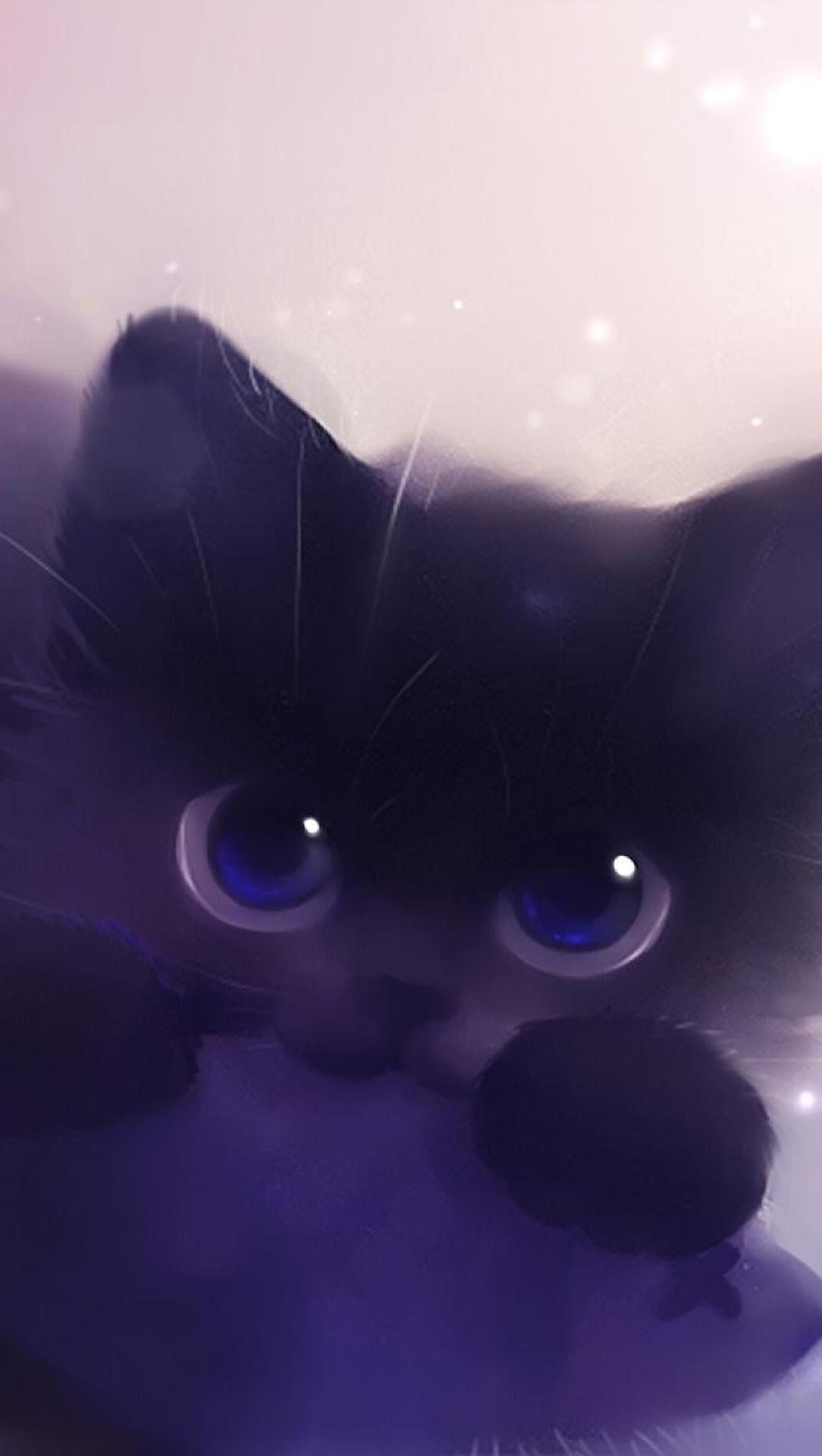 1220x2160 Cat Art Aesthetic Wallpaper 4K for iPhone and Mobile Phone