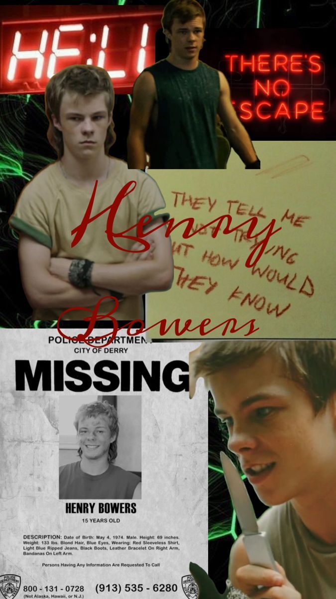 675x1200 Discover 11 Bowers Gang and henry bowers from it ideas. henry bowers gang, henry bowers, henry bowers missing poster and more