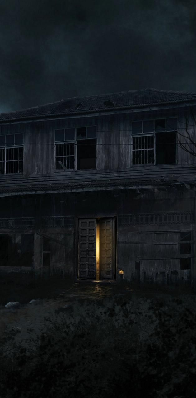 630x1280 Dark Night House wallpaper