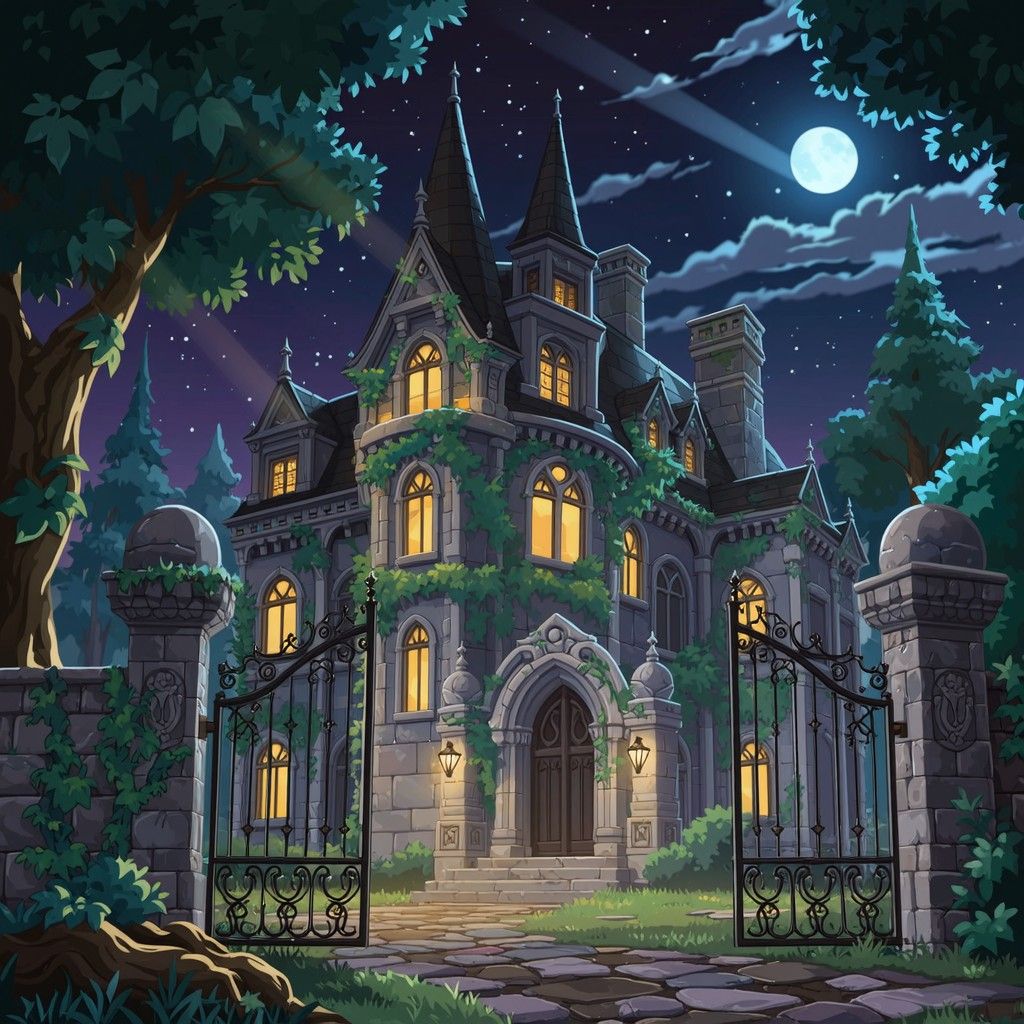 1024x1024 Free Enchanted Gothic Mansion Image, Gothic, Victorian
