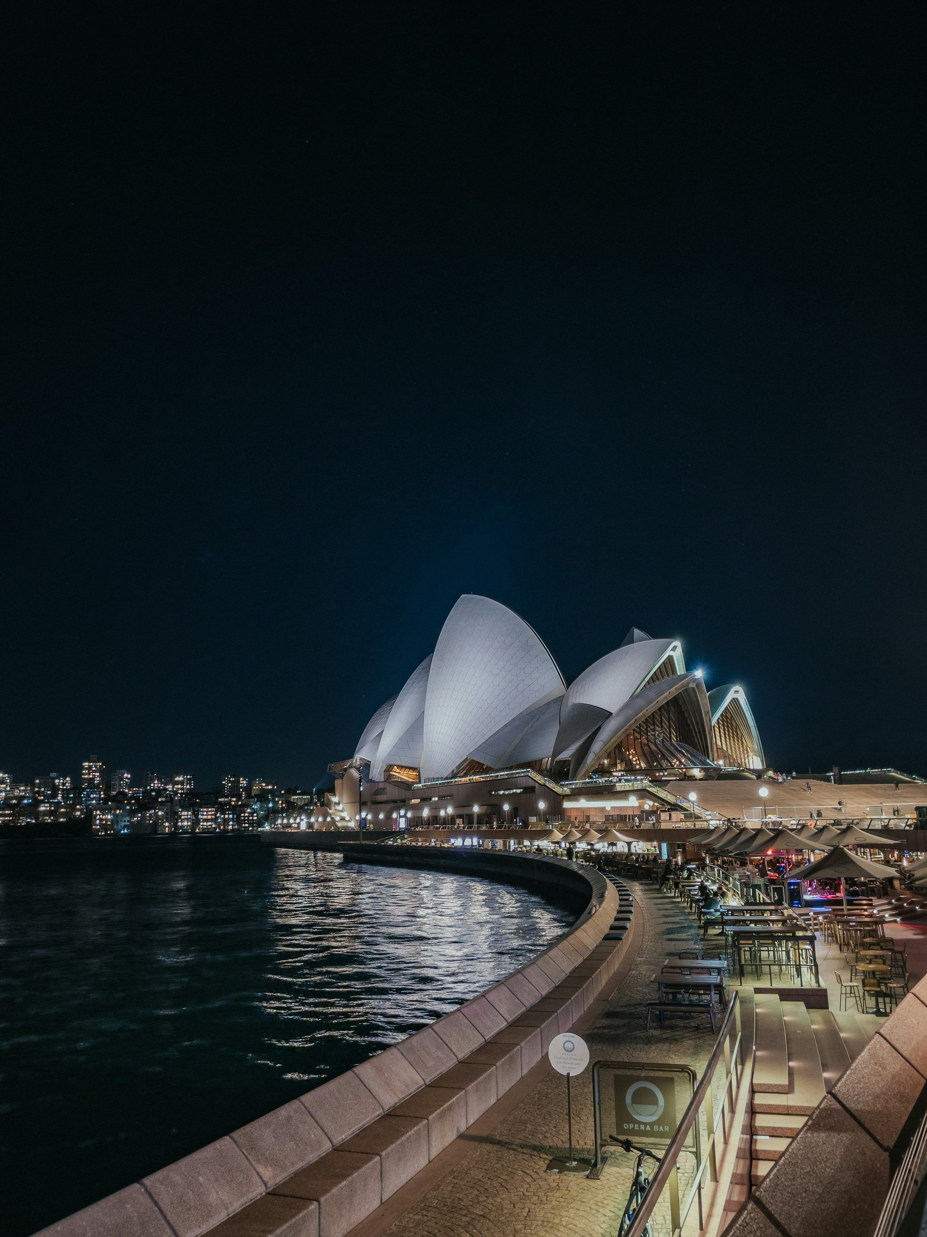 3000x4000 A view of the sydney opera house at night photo