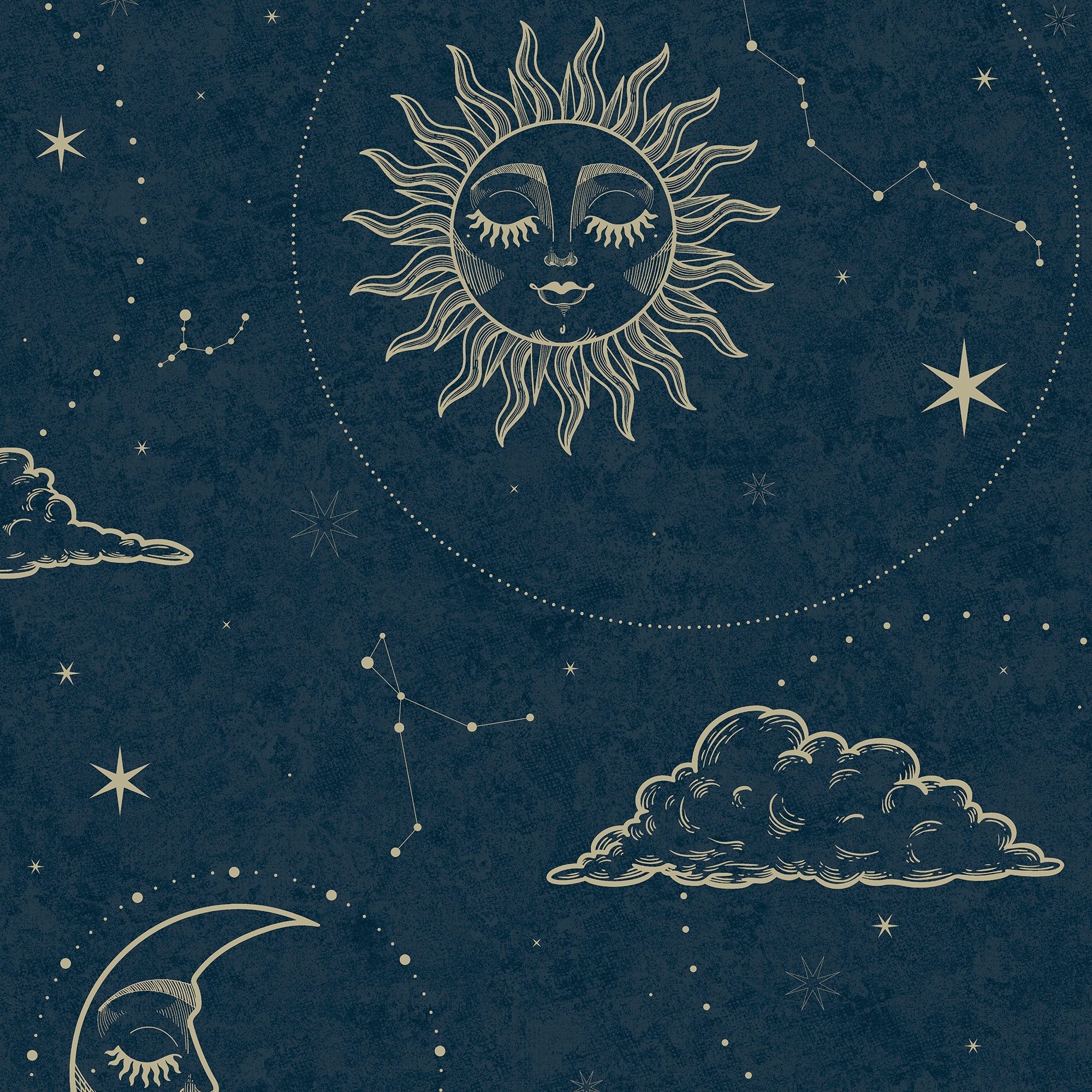2000x2000 Transform Celestial Black Peel & Stick Wallpaper