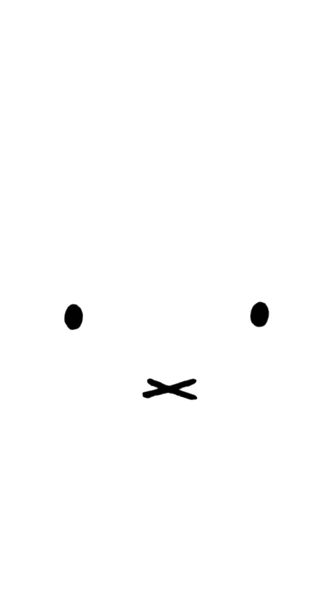 1080x1920 Minimalist Miffy Face Wallpaper