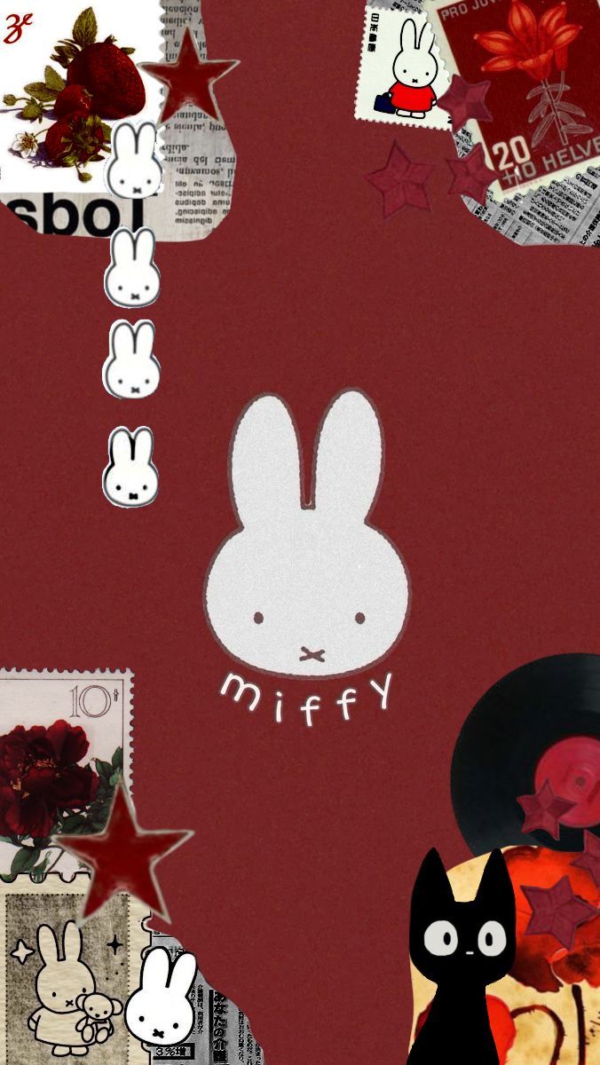 676x1200 Red Miffy wallpaper
