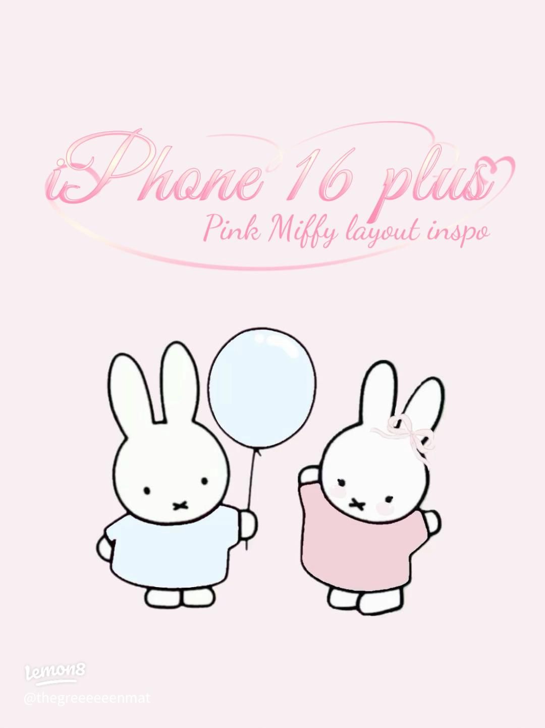 1080x1442 My Adorable Pink Miffy iPhone Layout: Wallpaper & Custom Icon Ideas!
