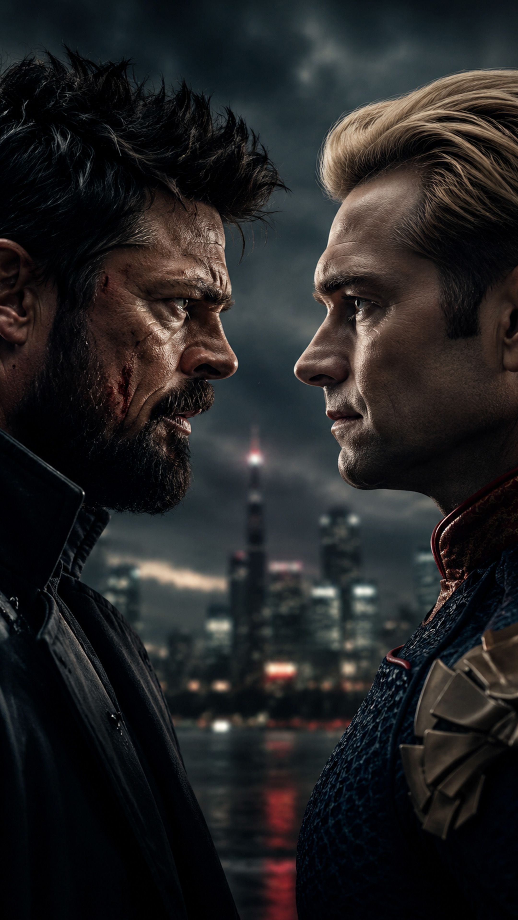 2160x3840 Billy Butcher Vs Homelander Ultimate Face Off 4K Ultra HD Mobile Wallpaper For IPhone & Android