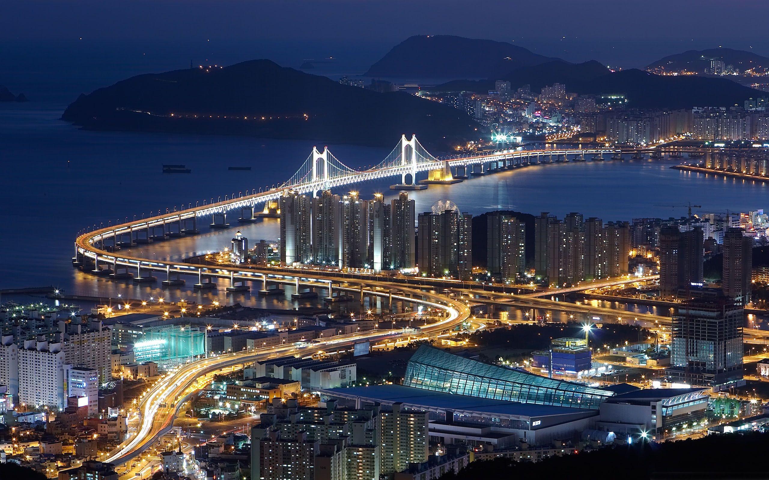 2560x1600 Gwangan bridge busan south korea MacBook Air Wallpaper Download