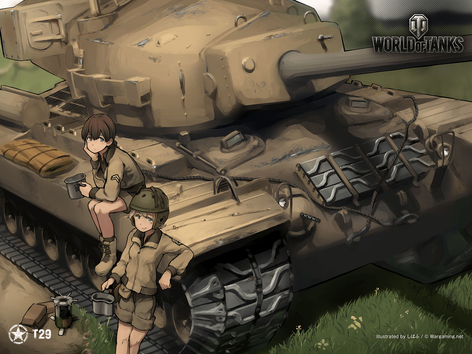 1600x1200 Official WoT Anime Wallpaper Armored Patrol