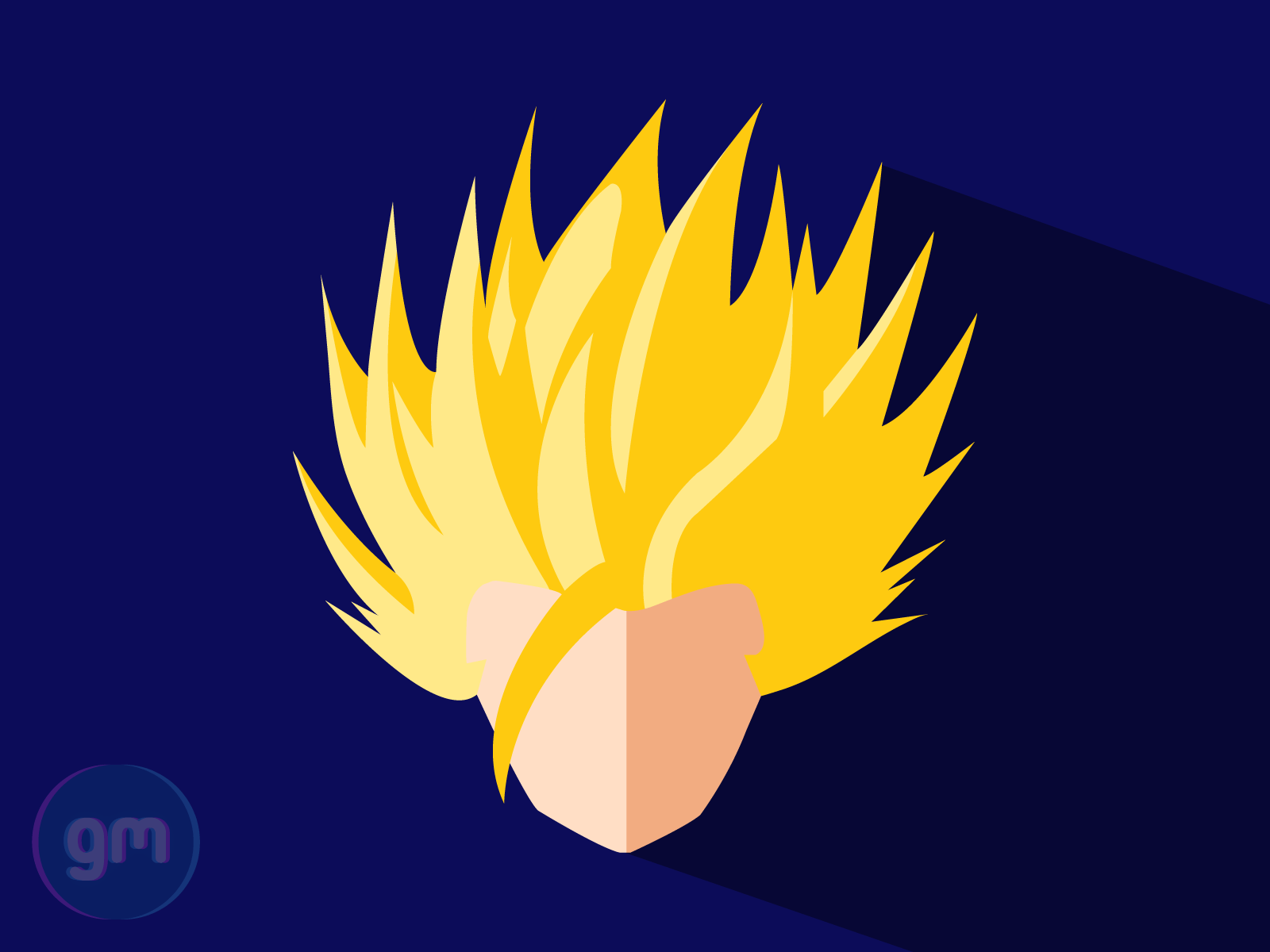 1600x1200 Flat art of Gohan SSJ 2 from Dragonball Z Saga by GmDesignartsGR on Dribbble
