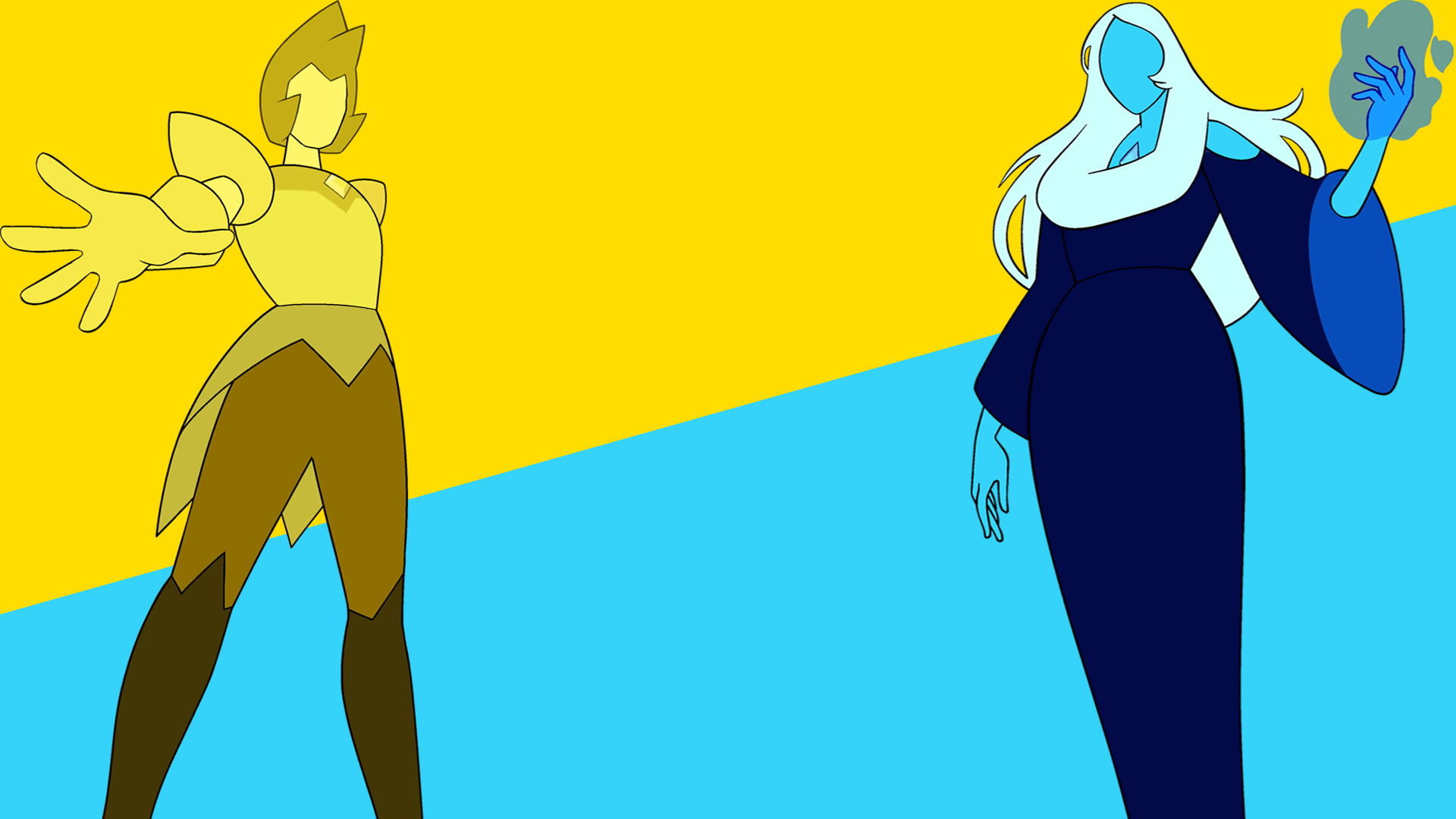 1920x1080 I made a Blue Diamond and Yellow Diamond wallpaper