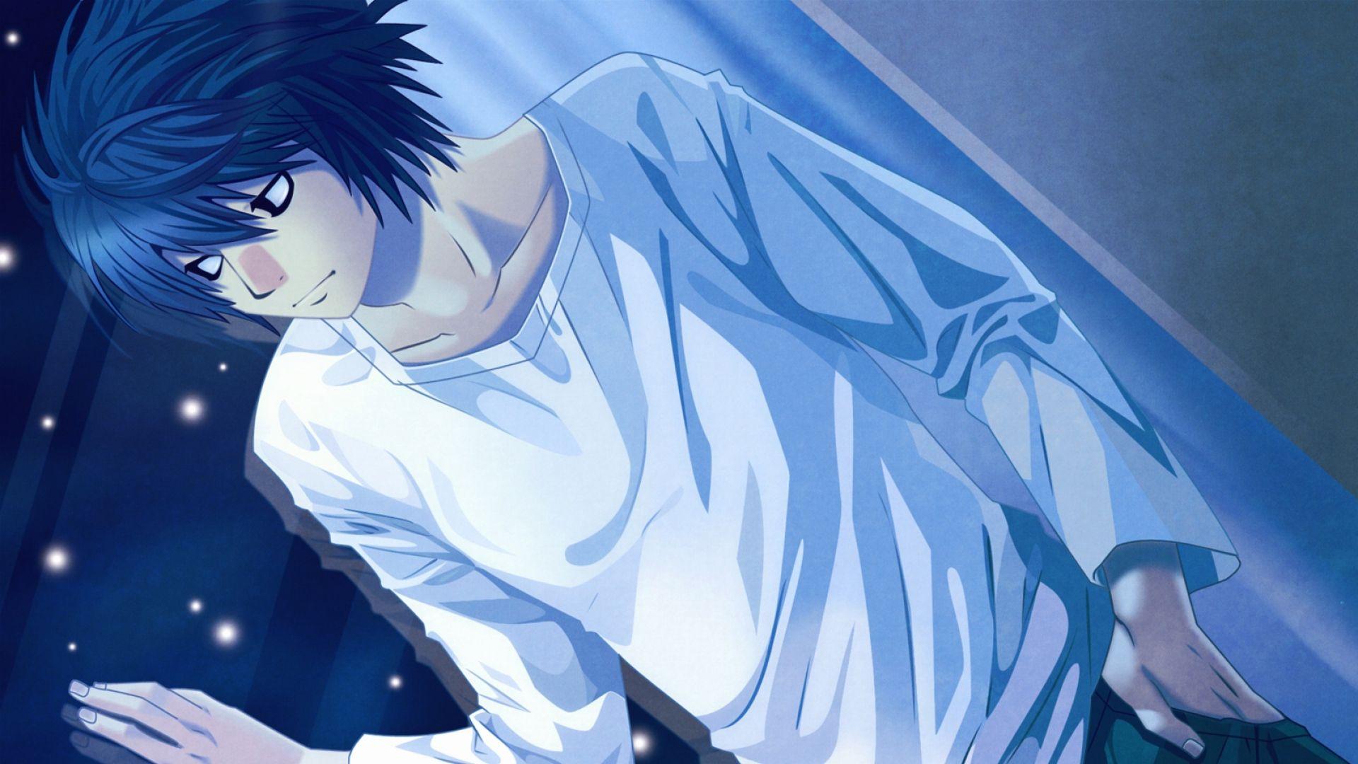 1920x1080 Download Wallpaper 1920x1080 chibi, death note, l ryuk yagami, boy