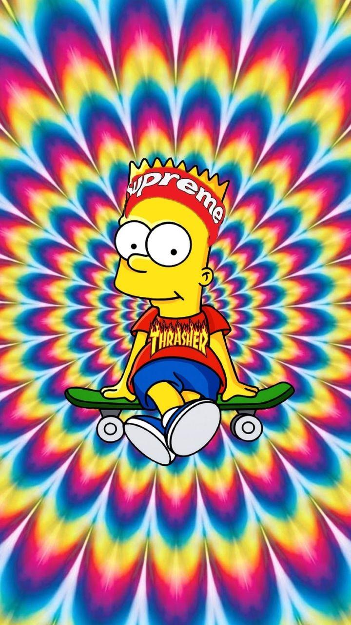 Bart Simpson Trippy Wallpapers Top Free Bart Simpson Trippy Backgrounds Wallpaperaccess