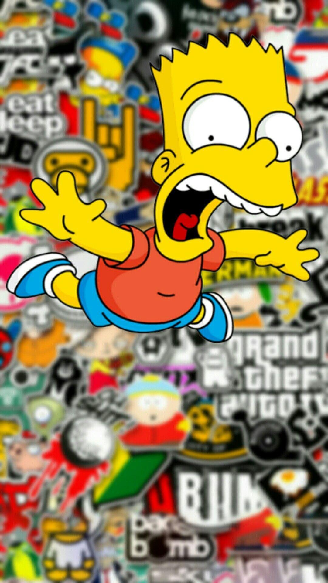 Bart Simpson Trippy Wallpapers Top Free Bart Simpson Trippy Backgrounds Wallpaperaccess