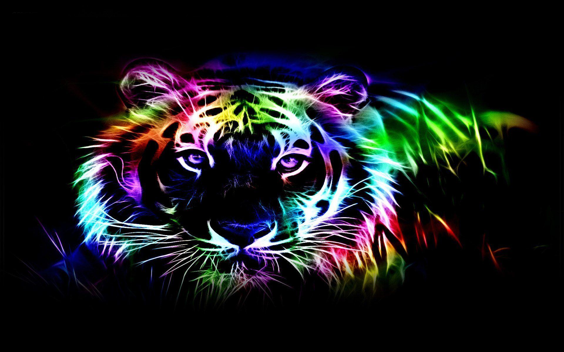 1920x1200 neon hổ hình nền tuyệt vời hình ảnh động vật màn hình rộng về động vật