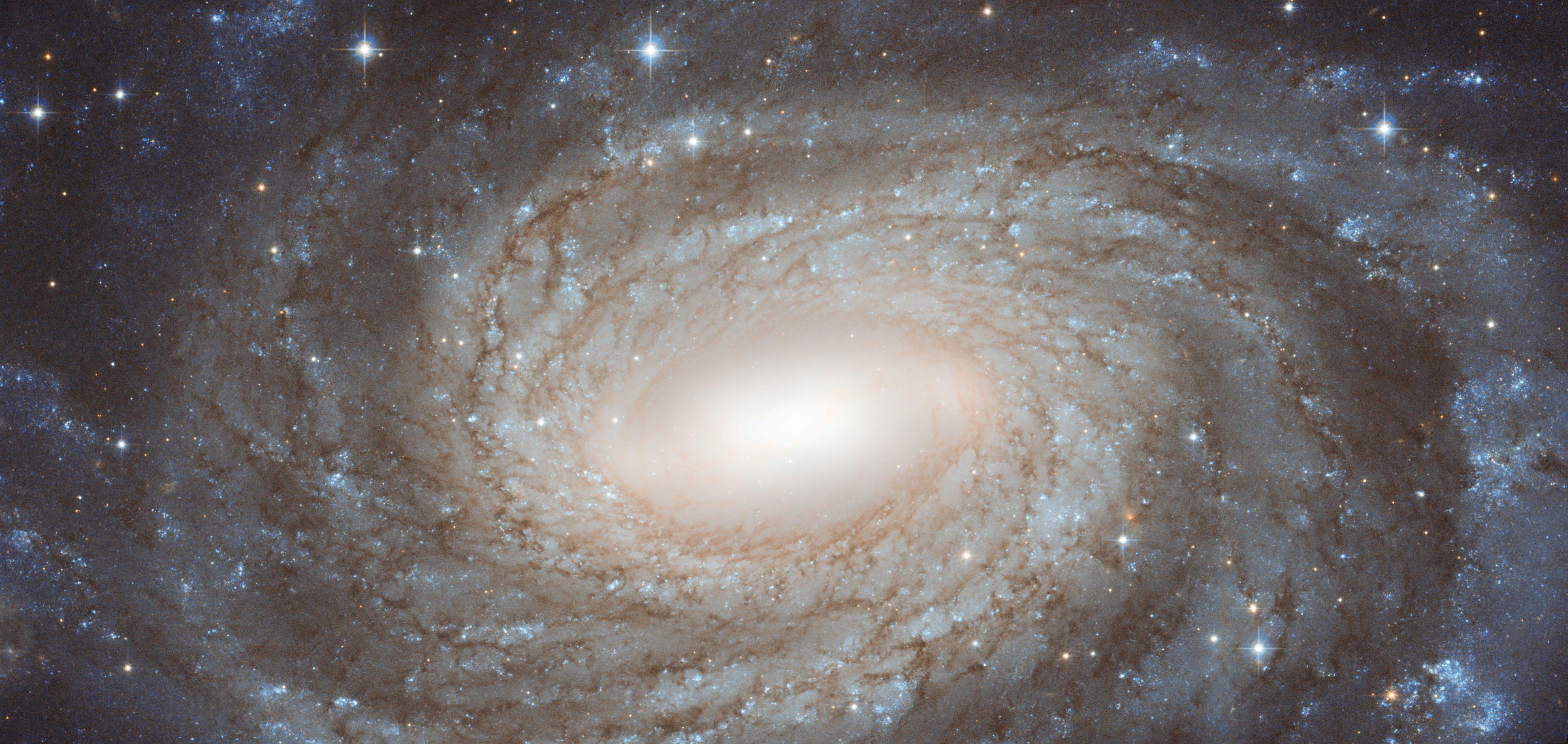 3871x1836 Perfect Spiral Overlaid With Milky Way Gems