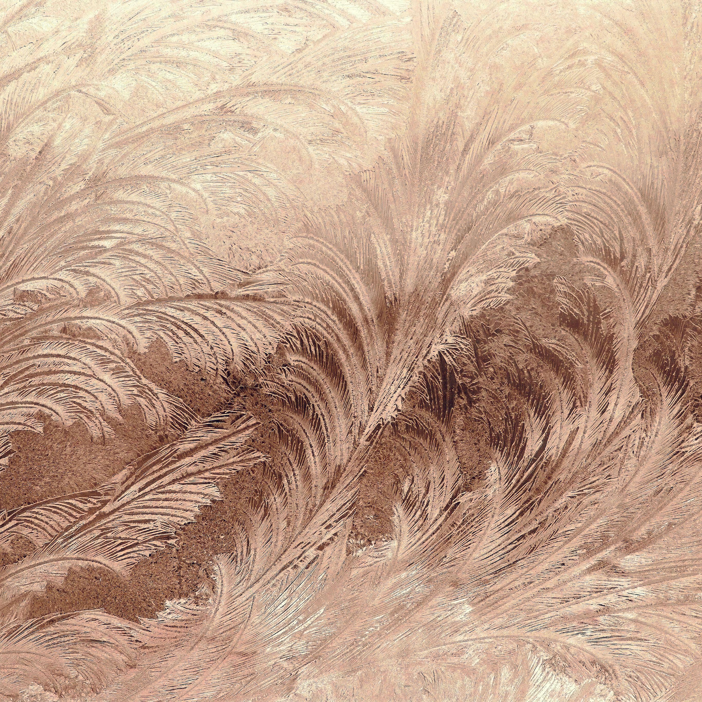 2732x2732 Winter Snow Window Cold Pattern Wine Gold Wallpaper