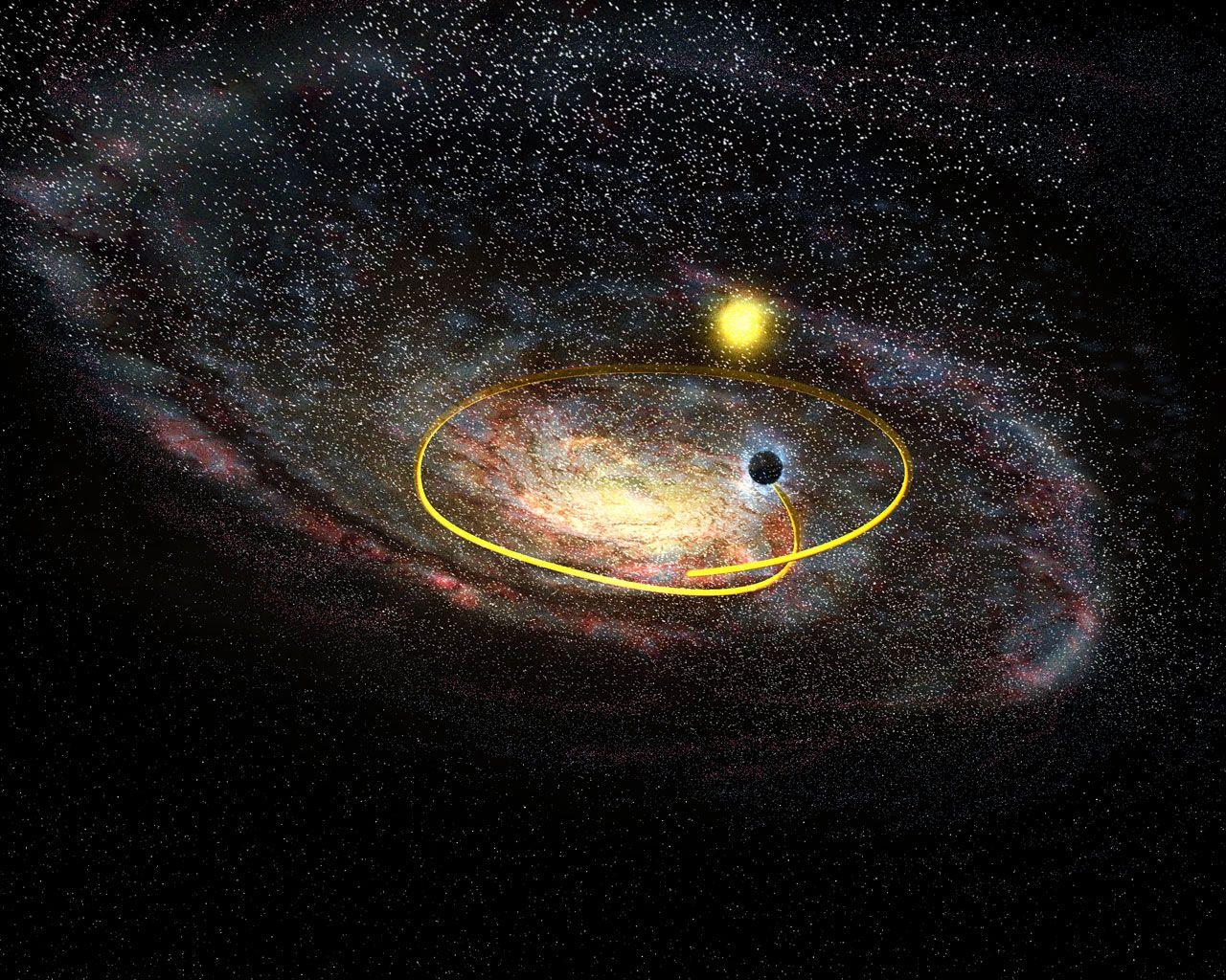 1280x1024 Black Hole Hurtling Across The Plane Of The Milky Way