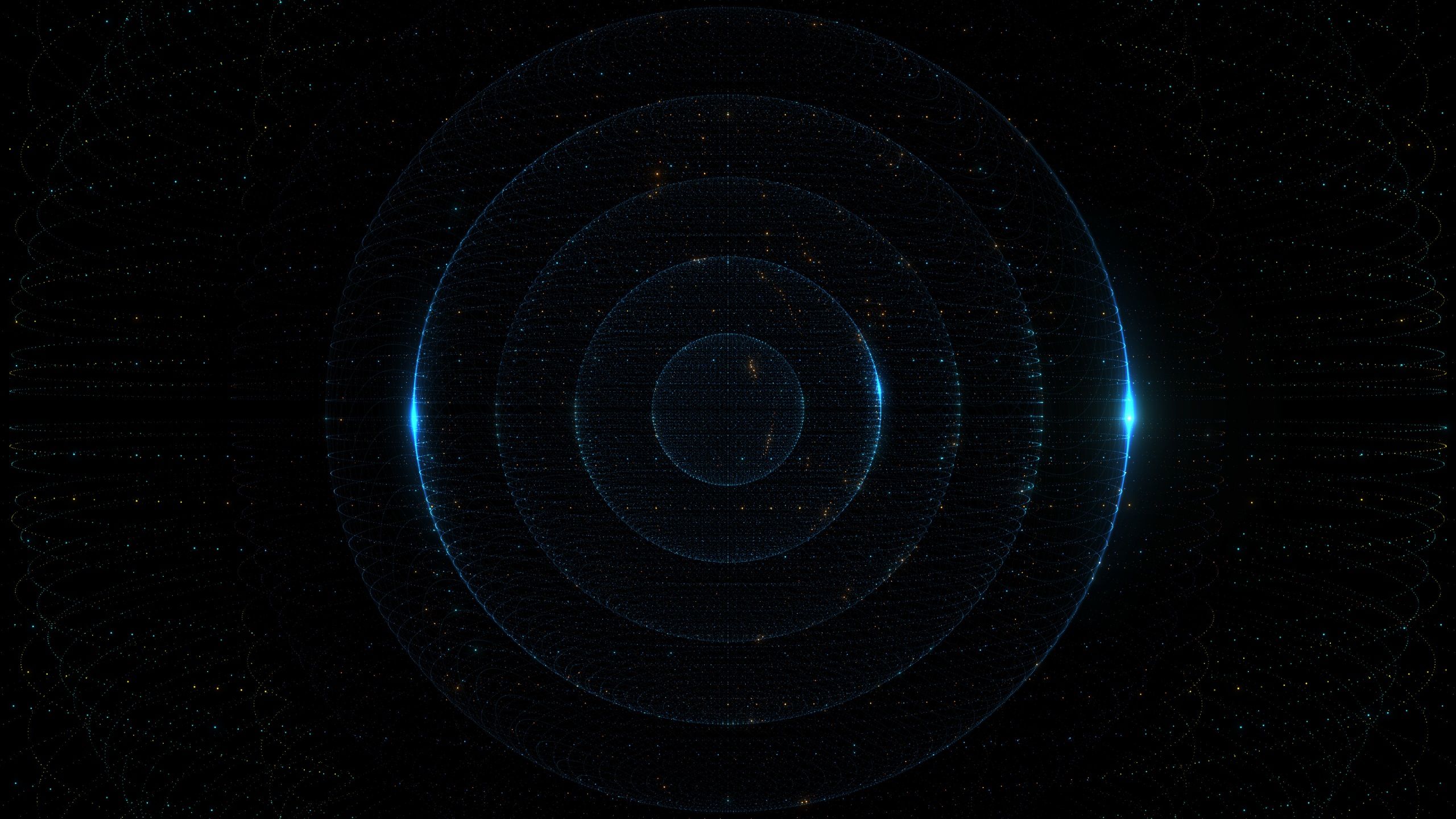 2560x1440 Particles Wallpaper 4K, Circles, Dark, AMOLED