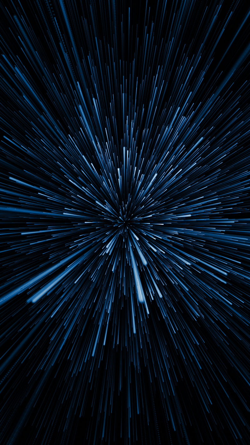 800x1422 Blues Explosion, 3D, Electric, abstract, blue, dark, lines, particles, HD phone wallpaper