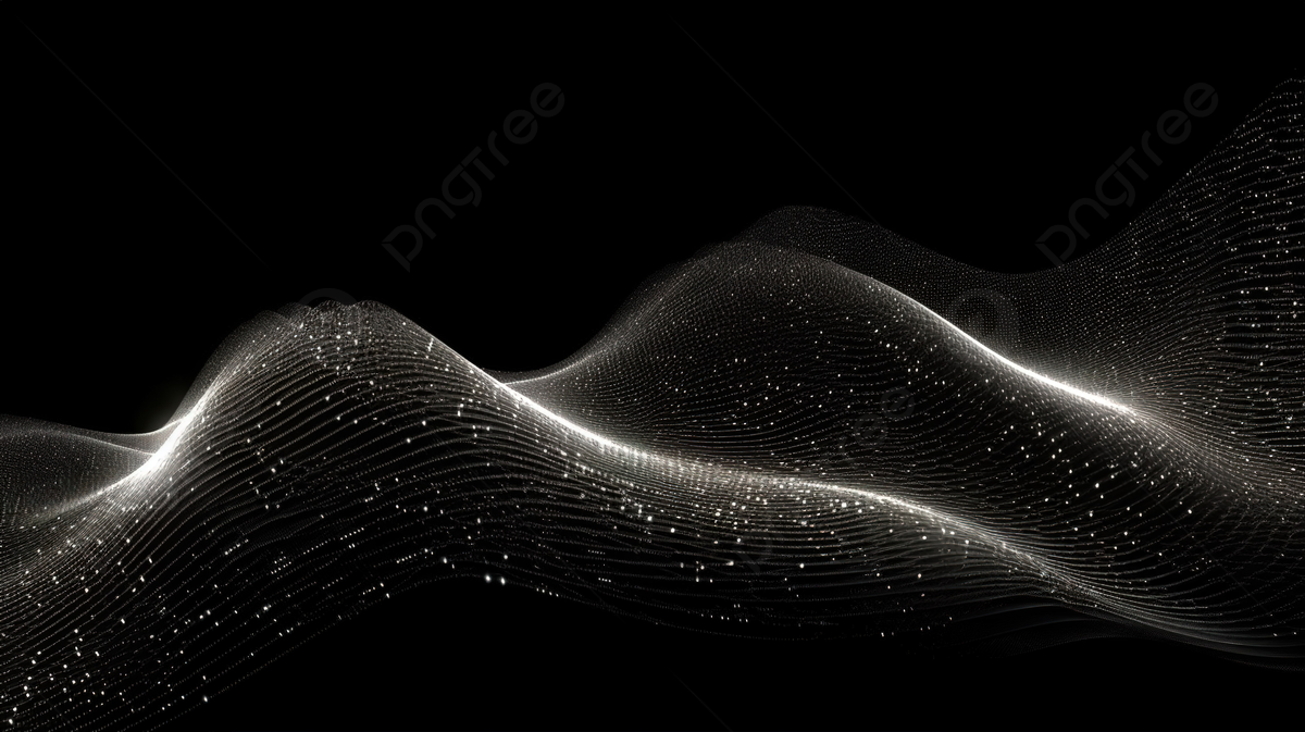 1200x673 Flowing Particles On Black Background Abstract Tech Design With Matrix Connections Photo And Picture For Free Download