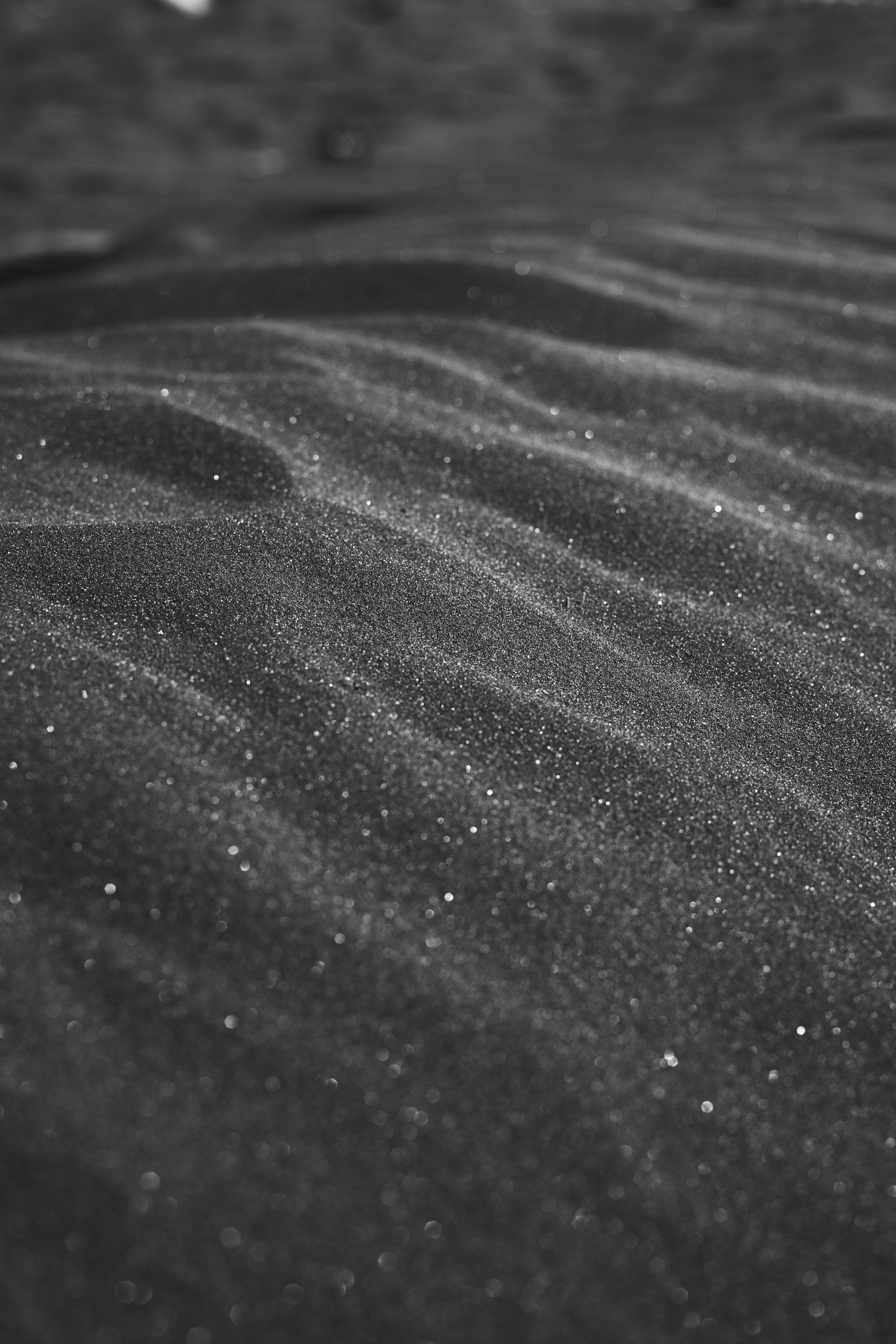 3000x4500 Close Up Of Black Sand Dunes With Sparkling Particles. Photo