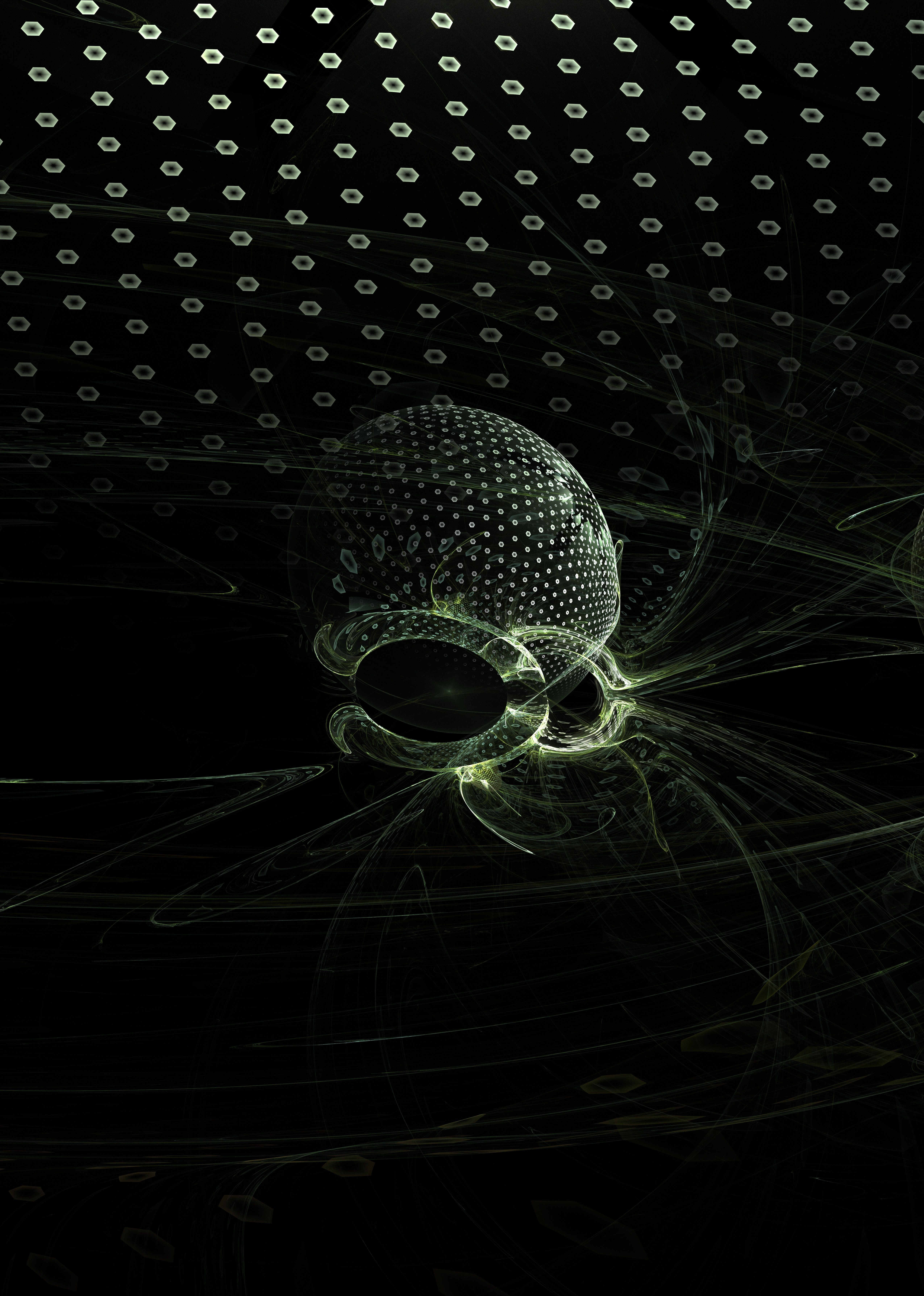 5100x7150 Phone wallpaper: Forms, Abstract, Dark, Form, Fractal, Space, Particles 72281