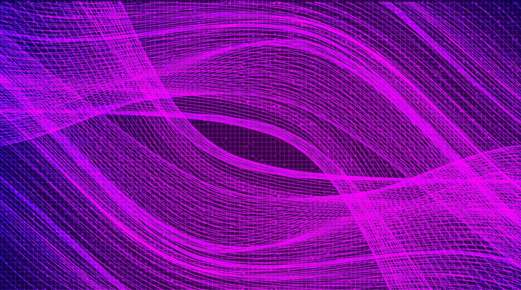 1759x980 Waving Dynamic Line on Violet Circuit Microchip Technology Background