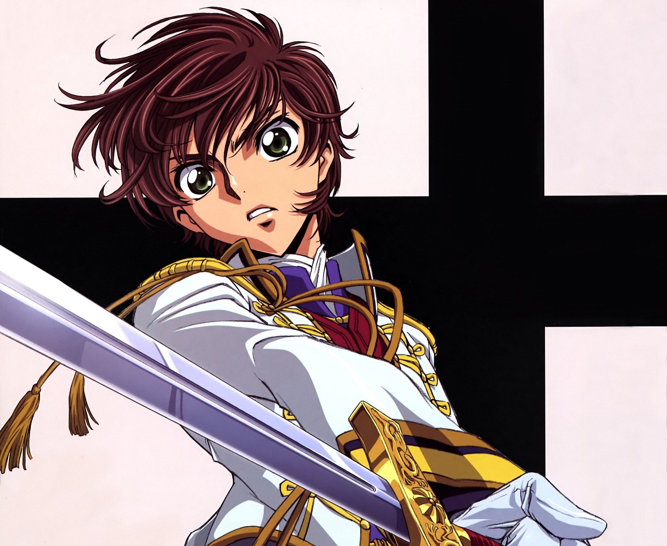 2199x1800 Wallpaper look, sword, blade, guy, Code Geass, military uniform, Code Geass, aiguillette for mobile and desktop, section сёнэн, resolution 2199x1800