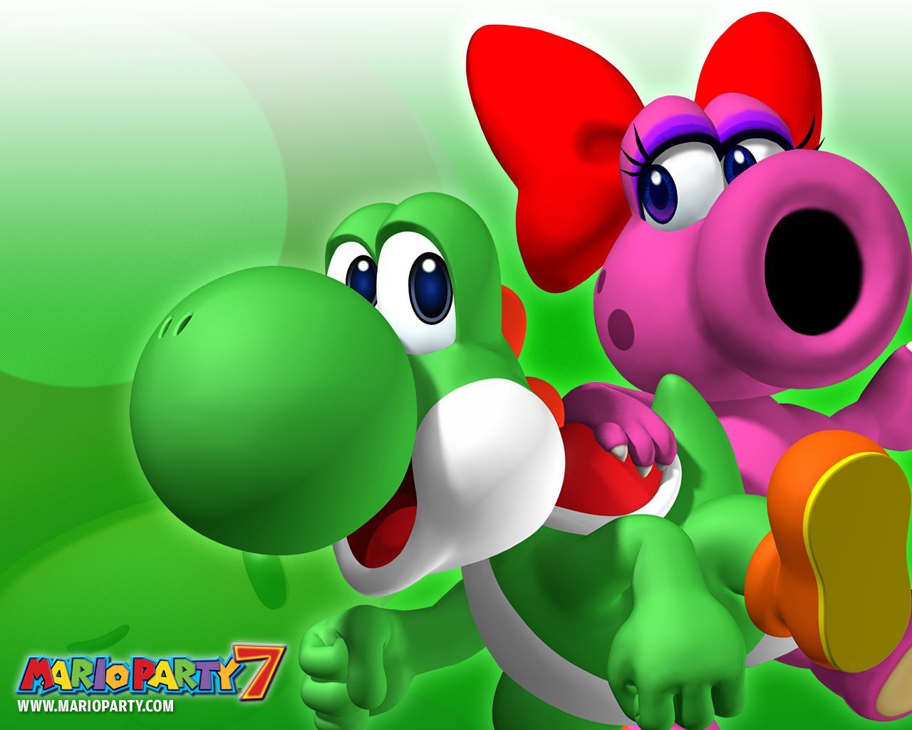 1280x1024 Yoshi and Birdo