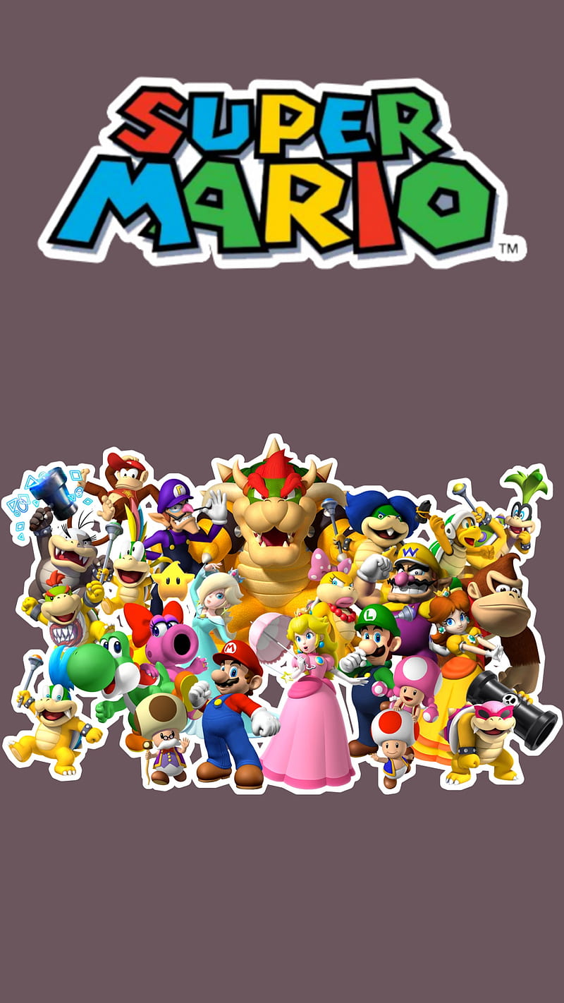 800x1422 Super Mario Bros, birdo, daisy, donkey kong, koopa kids, koopaling, luigi, peach, HD phone wallpaper