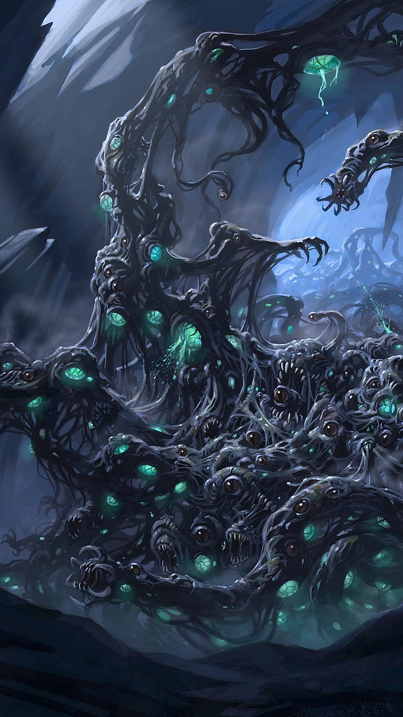 800x1422 1080x1812px, 720P free download. Shoggoth, cthulhu mythos, h p lovecraft, mt of madness, HD phone wallpaper