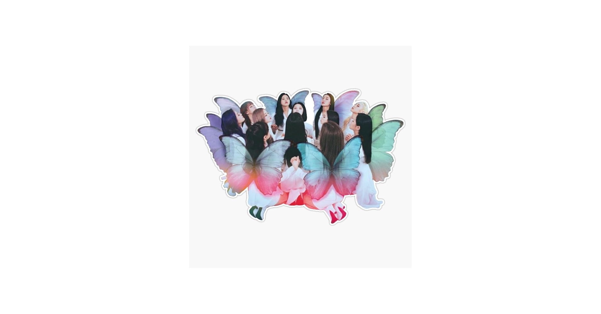 1910x1000 Loona Butterfly Xx Group Photo Bumper Sticker Vinyl Decal 5 : Sports & Outdoors