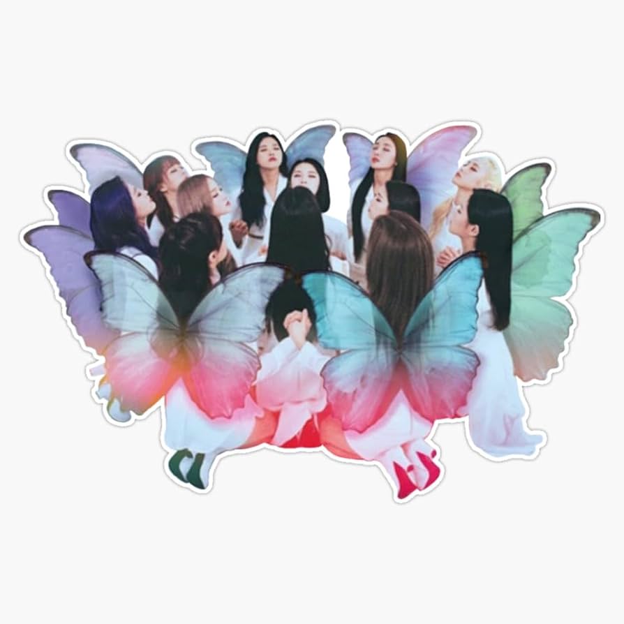 894x894 Loona Butterfly Xx Group Photo Bumper Sticker Vinyl Decal 5 : Sports & Outdoors