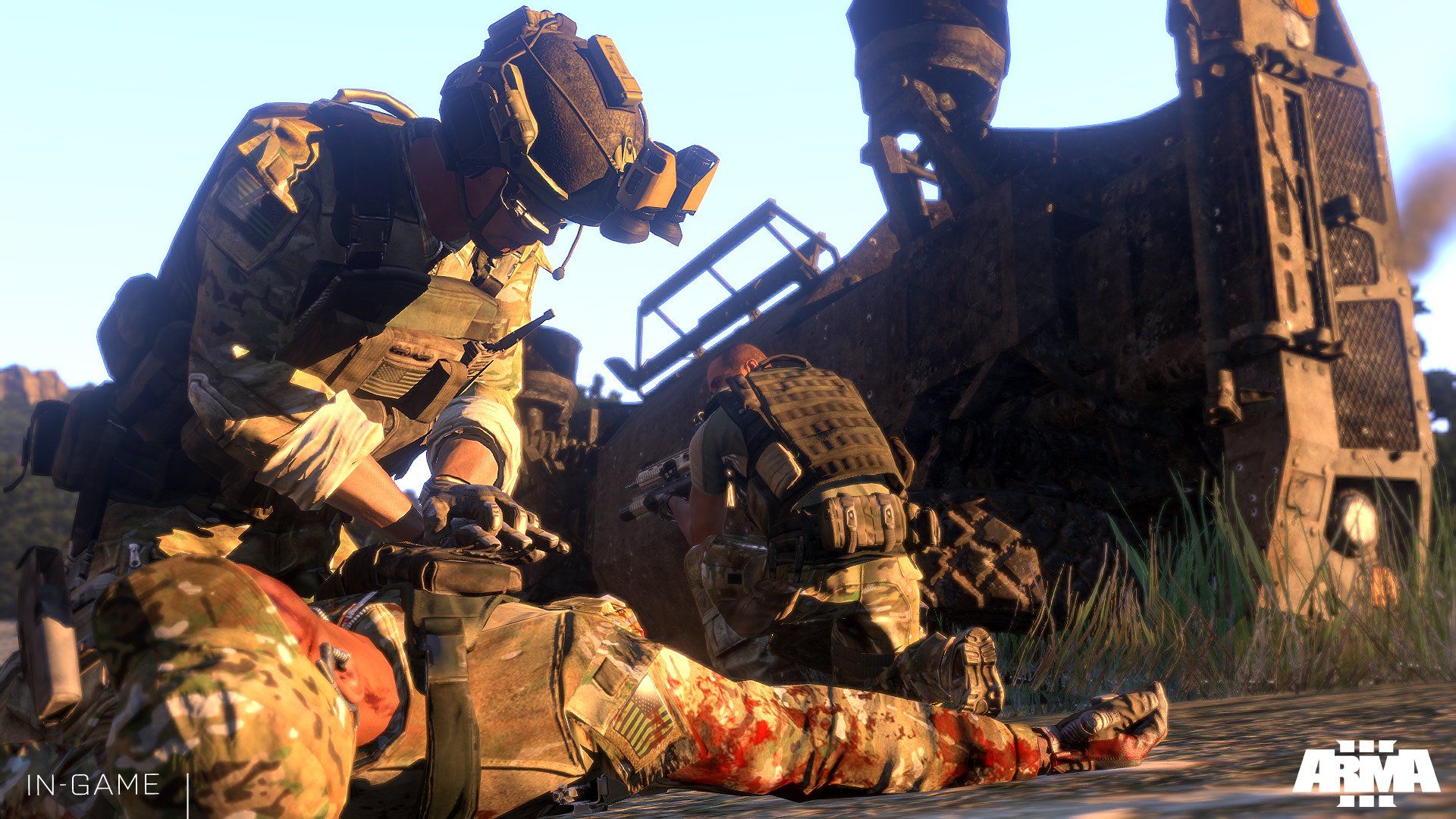 1920x1080 Arma 3 screenshots show scenes from the first campaign DLC, out October 31st