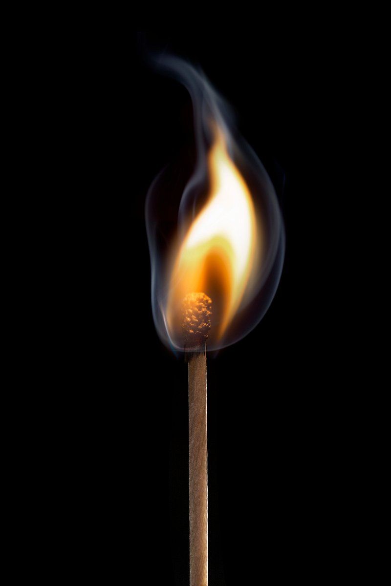 800x1200 Lit Matchstick Fire Image Wallpaper