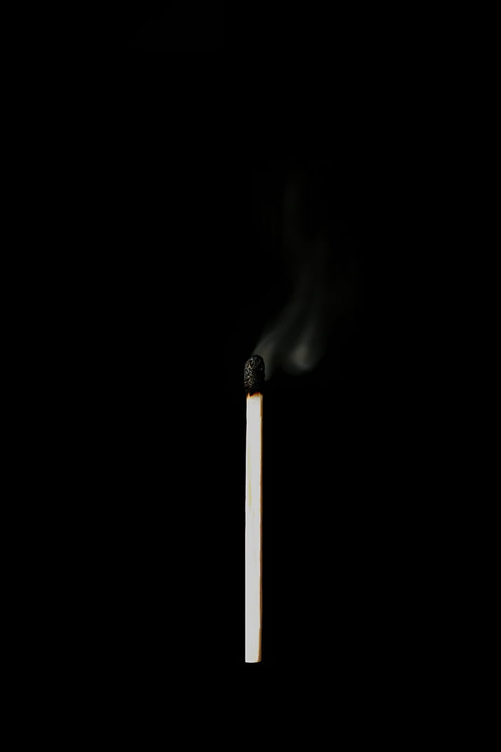 728x1092 Royalty Free Photo: Lighted Match Stick